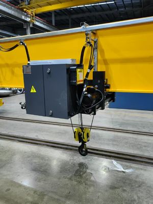 12 Μήνες Εγγυημένος Ηλεκτρικός Γερανός Συρματόσχοινου 2-20m/min Ταχύτητα Ταξιδιού Έλεγχος Μετατροπής Συχνότητας